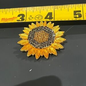Sunflower, brooch